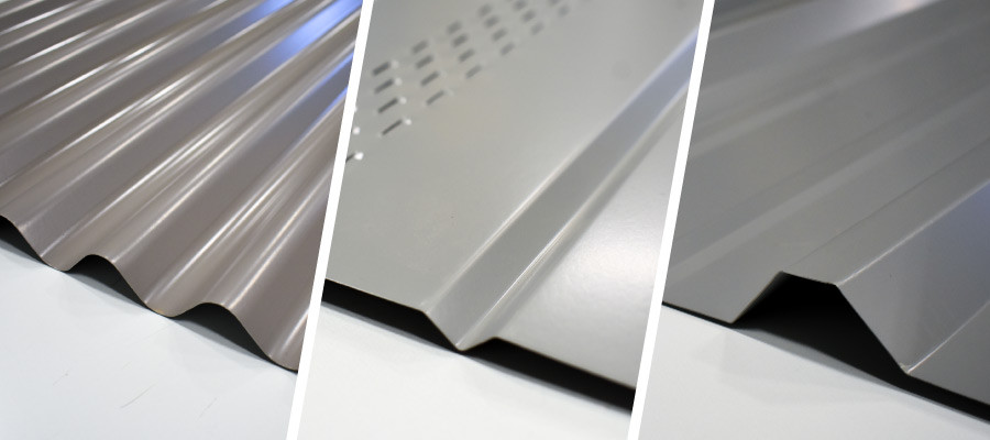 Variety of GNMC Panels - Corrugated, VSoffit, and Purlin Bearing Rib Metal Panels.